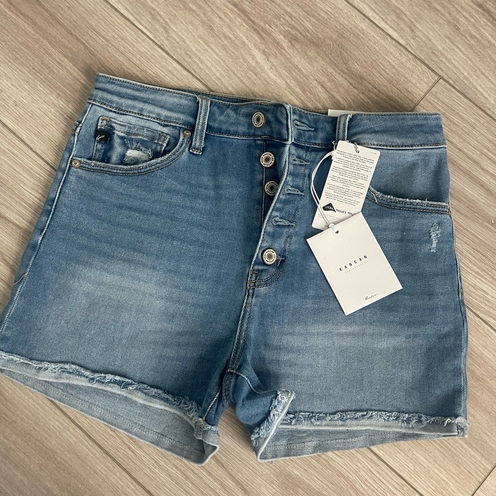 KanCan Button Fly Denim Shorts
